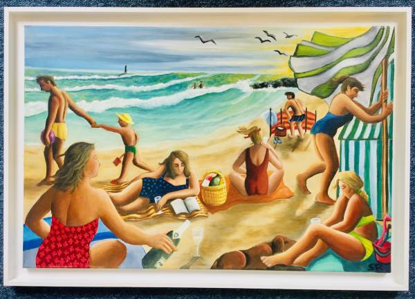 - a , Canvas Oil by Sue Richardson, measuring 50 x 76 cm (H x W) framed at 58 x 84 cm £1450